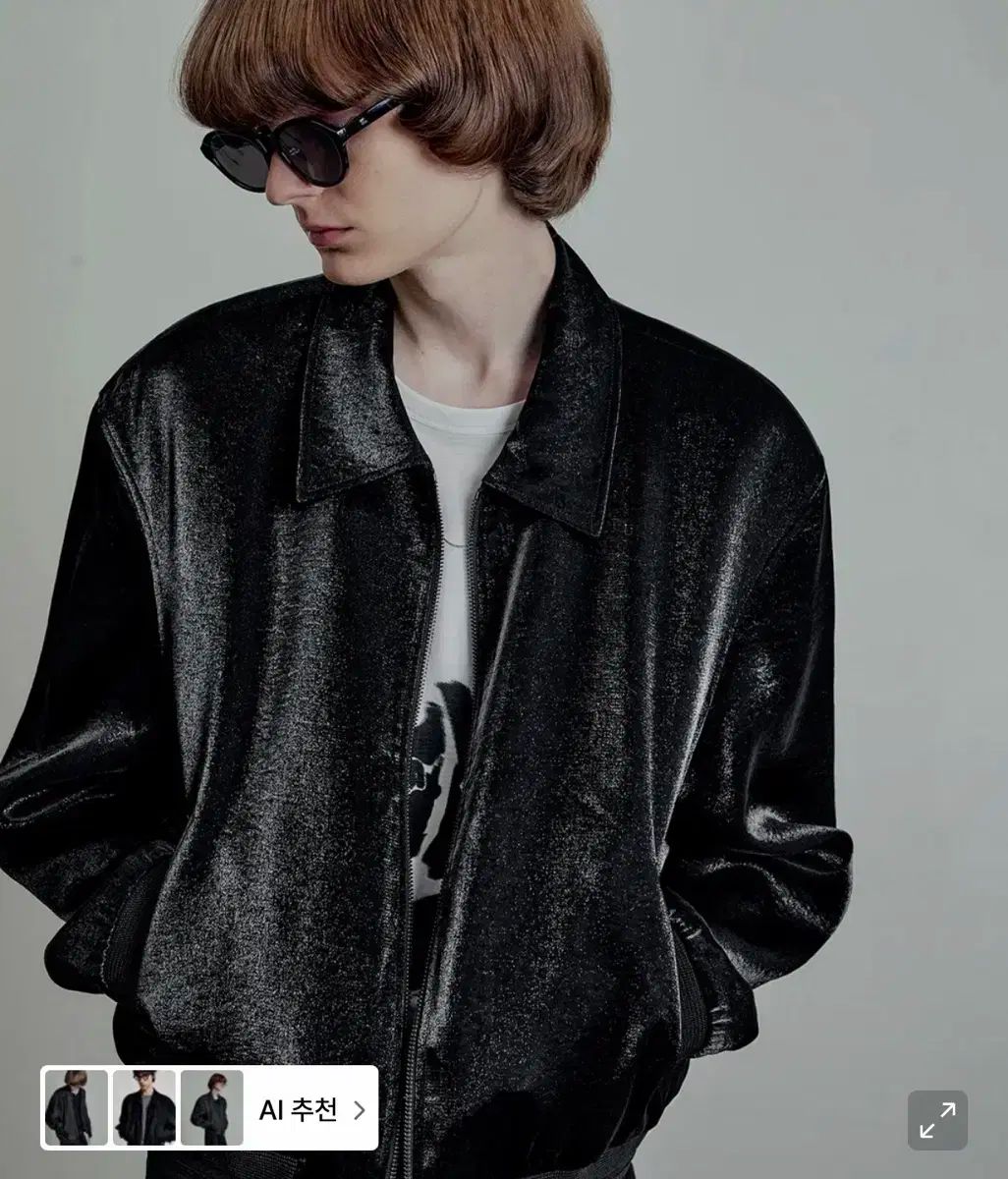 マーキュリー 新 サテン ブルゾン ジャケット ブラック 44 サイズ