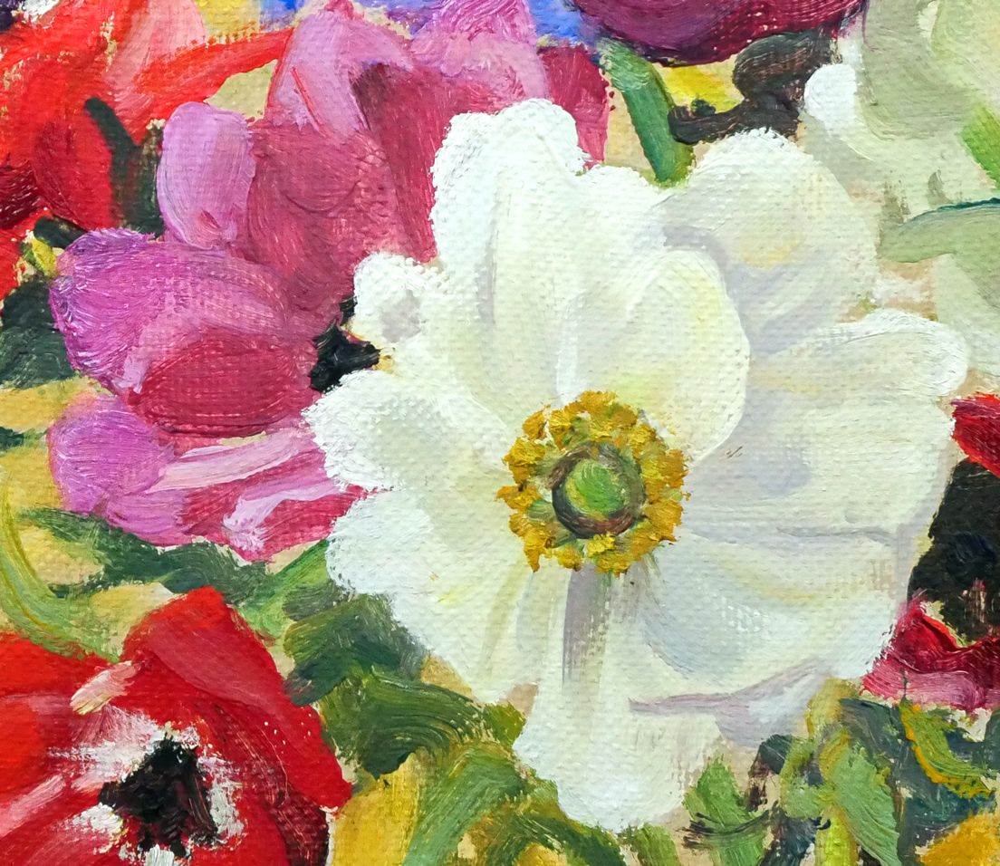 豊島輝彦『花』油彩画【真作保証】 絵画 豊島輝彦『花』油彩画【真作保証】 絵画の通販 by 北海道画廊