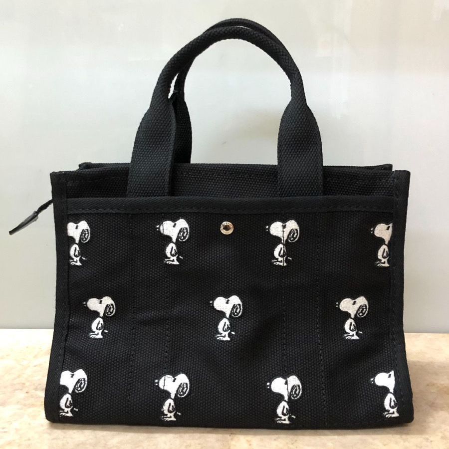 美品】COACH コーチ スヌーピー カーゴトート 26 バッグ ブラック