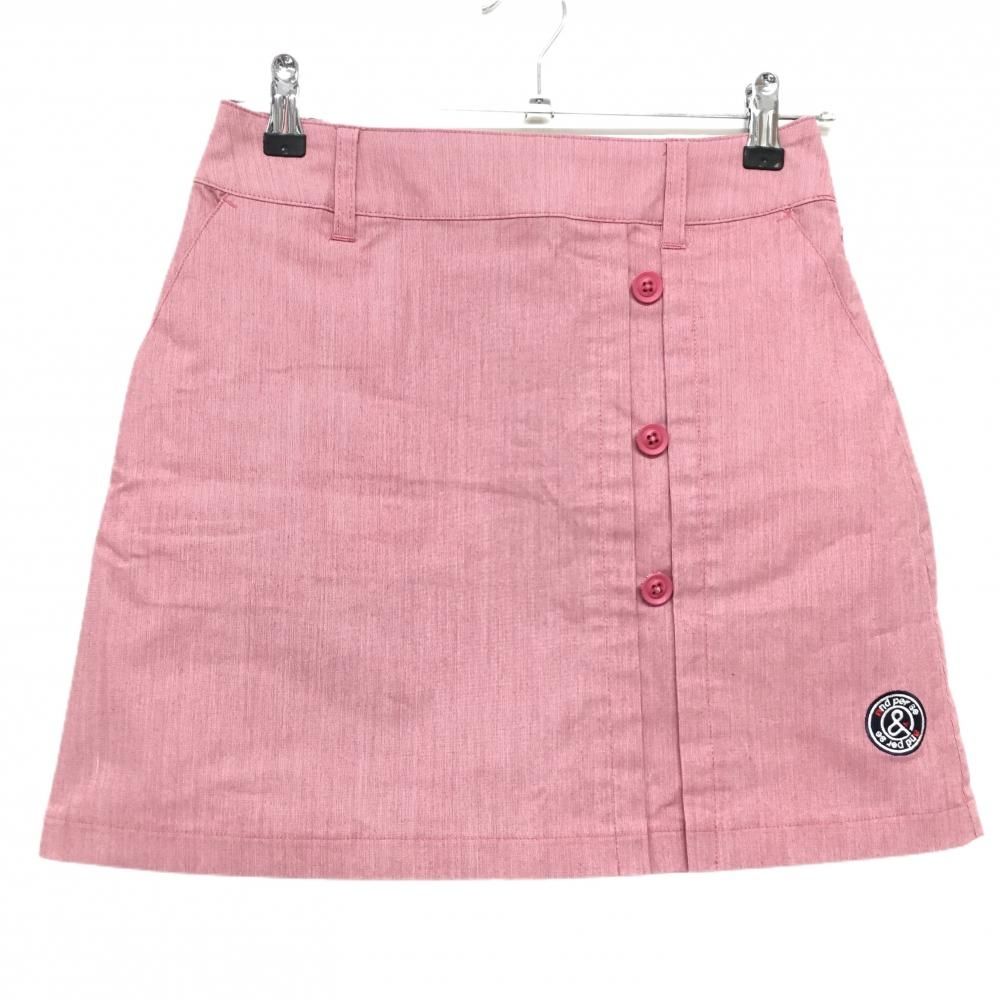 超美品】アンパスィ スカート レッドピンク ストレッチ ワッペン