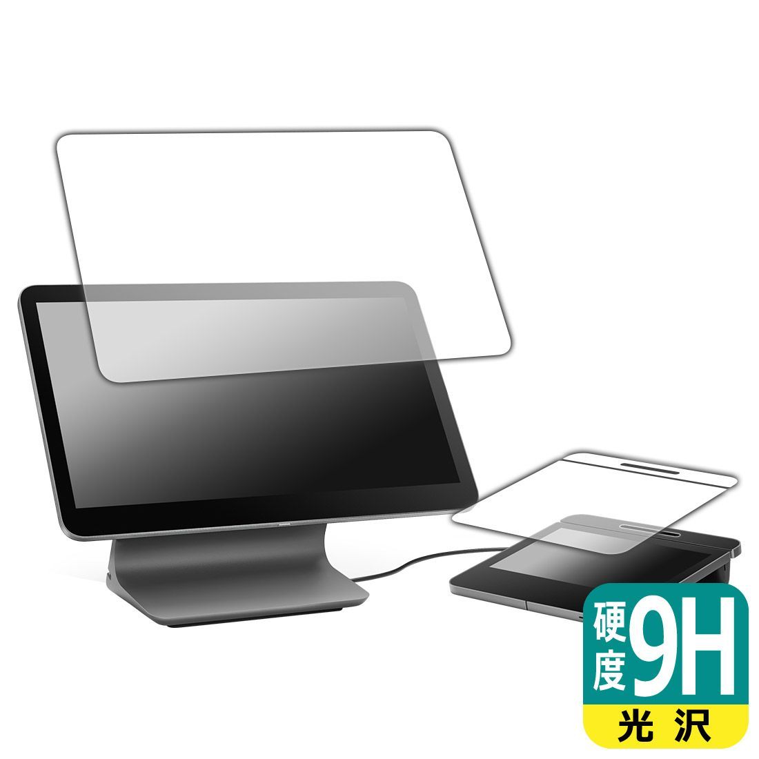 最新作，大得価 PDA工房 Square レジスター 対応 9H高硬度[光沢] 保護 フィルム 日本製 iPhone保護フィルム