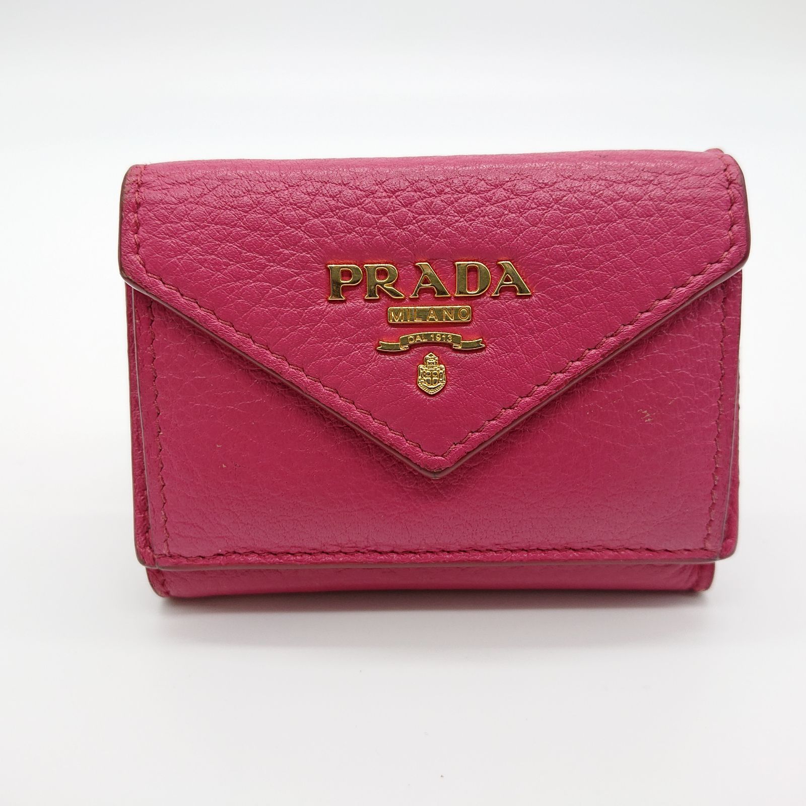 PRADA プラダ コンパクト財布 3つ折り財布 レディース ピンク