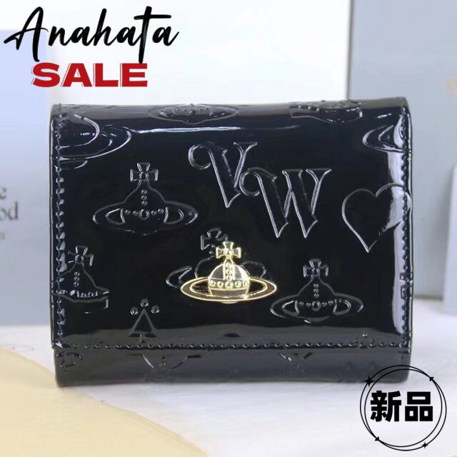 ヴィヴィアンウエストウッド 二つ折り財布 エナメル がま口 財布 三つ折り
