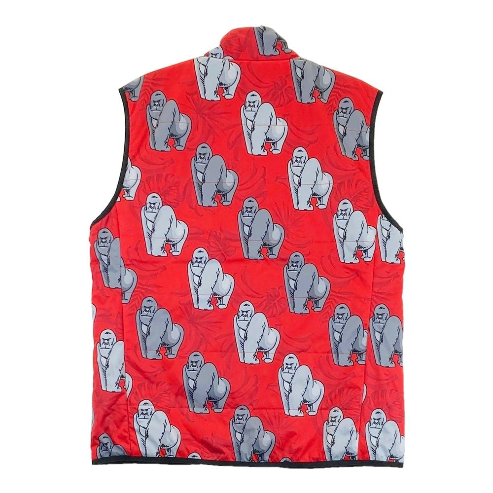 サイズ LL LOUD MOUTH ラウドマウス 中綿 ジップベスト ゴリラレッド 総柄 レッド系 240101458959 ゴルフウェア メンズ ストスト