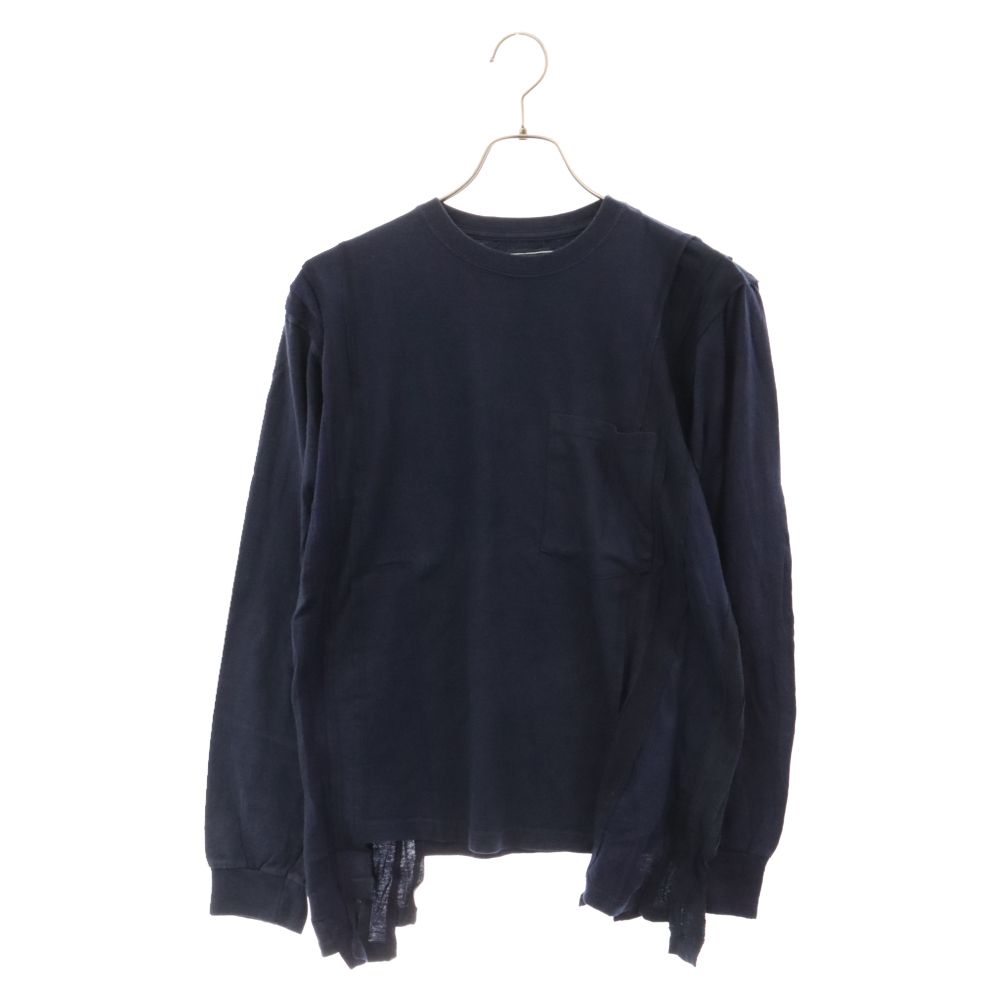 Needles (ニードルス) ND Rebild 7Cuts Solid L/S 再構築 ソリッド カットソー 長袖Tシャツ ネイビー