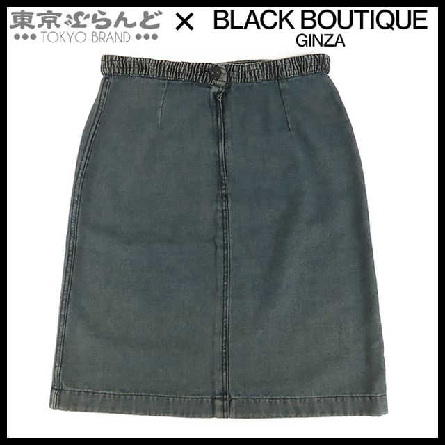 シャネル CHANEL ココボタン デニムスカート P1733V09672 ブルー コットン 38 ボトムス レディース 101803610