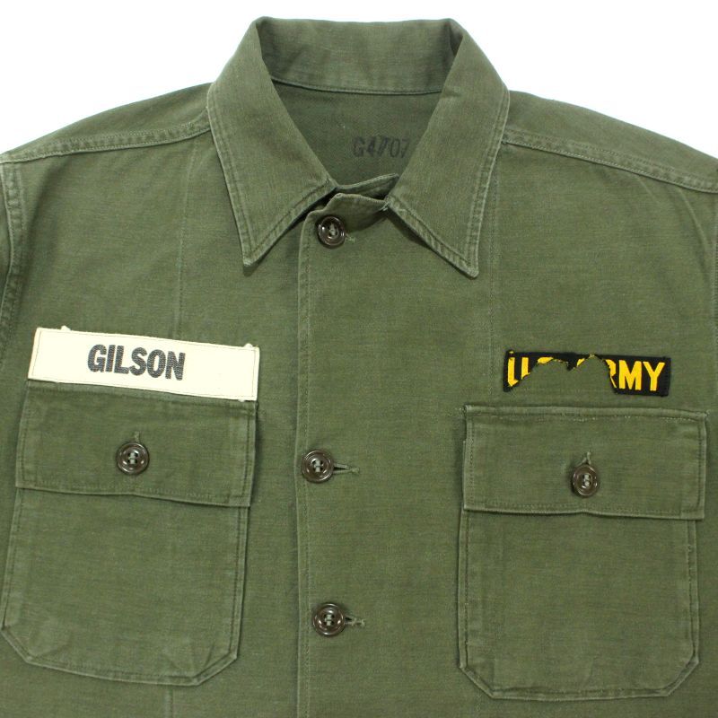 70s ビンテージ　og107 USA製　ユーティリティシャツ　ミリタリーシャツ 70s U.S.ARMY OG107 ユーティリティシャツ ミリタリー 長袖
