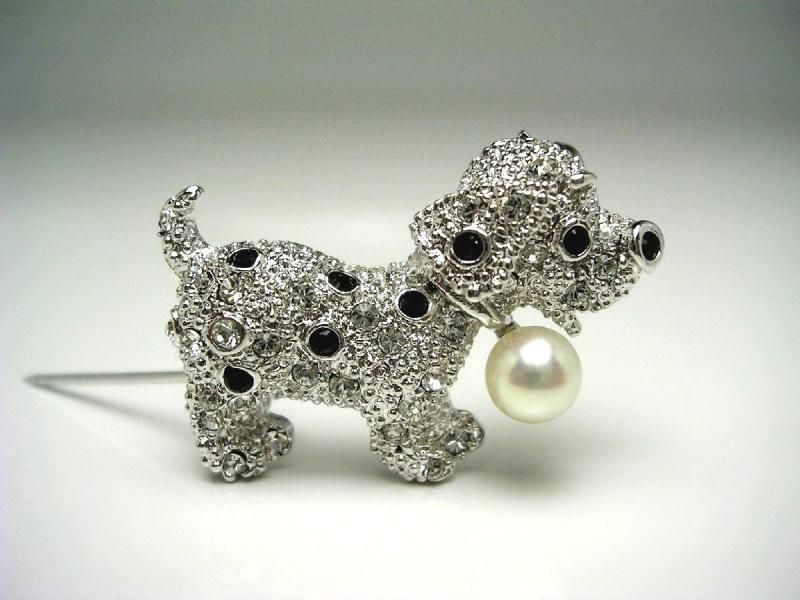 タック イソワパール アコヤ真珠 ブローチ 約6mm ホワイトピンク 真鍮