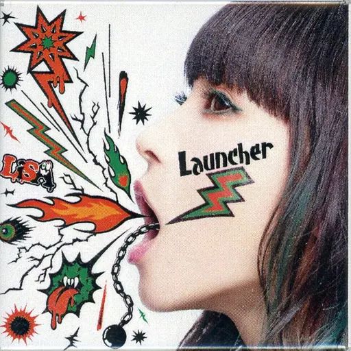 中古】バッジ・ピンズ [単品] LiSA(launcher) 缶バッジ 「LiVE is