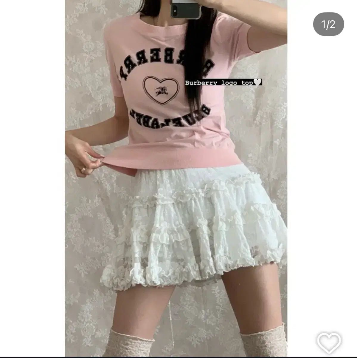 BURBERRY バーバリー ハートロゴ トップス