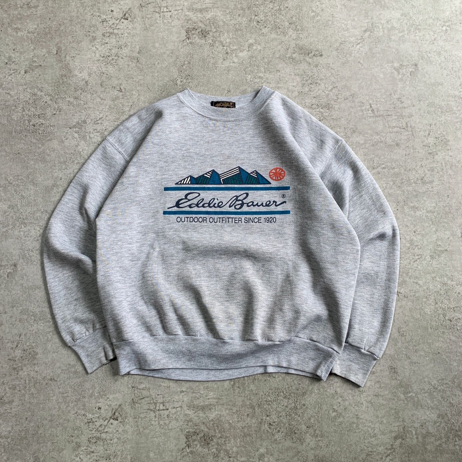 80～90s Eddie Bauer Logo Printed Sweatshirt 【gray】 エディー 