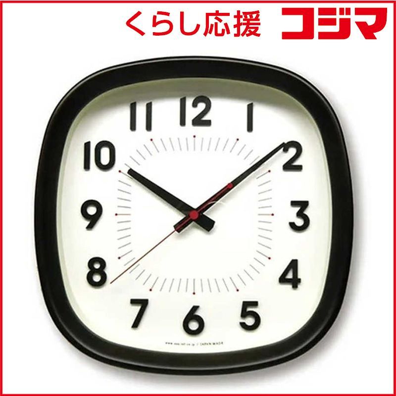 未開封 インテック シンプル掛け時計 WARM ライトブラック QL697DBK ♥ 送料無料