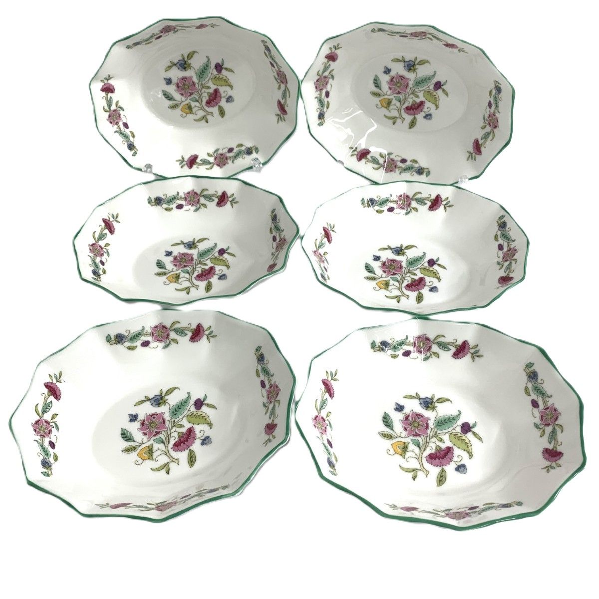 ドイツ製ノルトベームクリスタル皿江戸切子淵金カット皿2客新品未使用堀