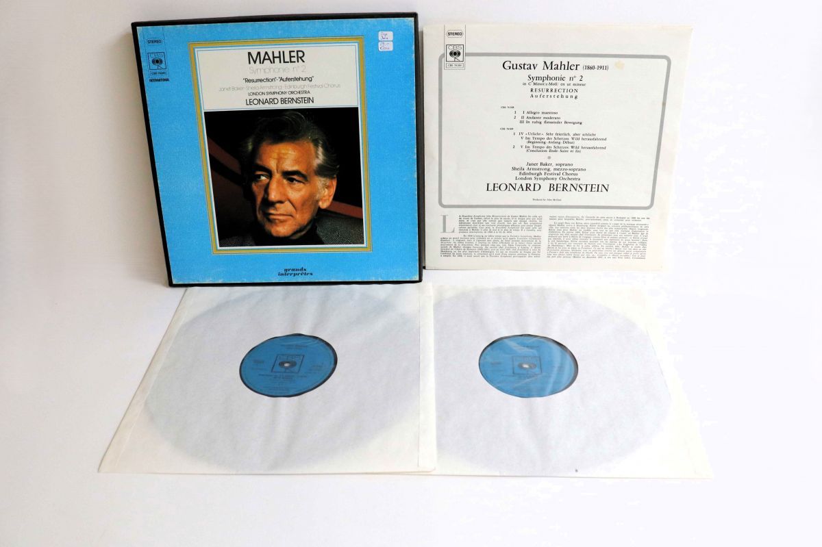 仏2LP レナード・バーンスタイン, ロン マーラー 交響曲 第2番 ハ短調 復活 CBS78249 CBS /00670 仏2LP レナード・バーンスタイン, ロン マーラー 交響曲 第2番