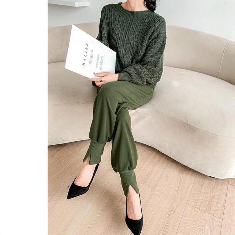 神秘の 裾リブ ジョガーパンツ クロップドパンツ 上品 アンクル クロップドパンツ ウエストゴム 無地 きれいめ ママ 運動会 裾リブ パンツ レディース ボトムス yskma605087 耐久性がある