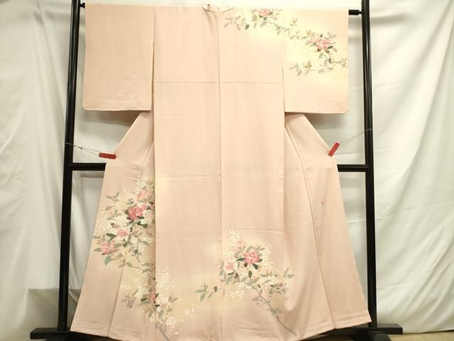 作家物　美しい染めの草花模様　上品なベージュの訪問着 平和屋着物□訪問着 作家物 草花 暈し染め 正絹 逸品 DAAX1998op