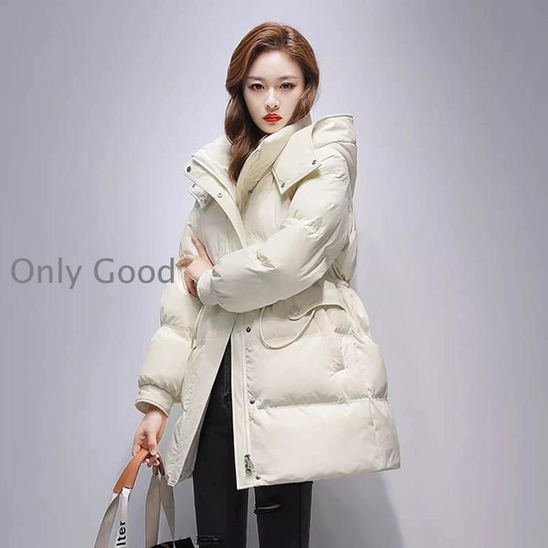 秋冬 ダウンコート レディース ダウンコート ミドル丈 フード付き レディース ダウンジャケット ミドル丈 コート アウター 軽量