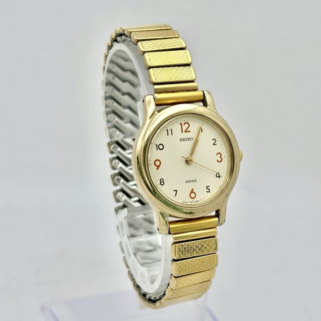 【外観美品/新品電池】 SEIKO レディース 腕時計 ドレス ゴールド 新品電池】 SEIKO AVENUE レディース 腕時計 ゴールド ドレス - メルカリ