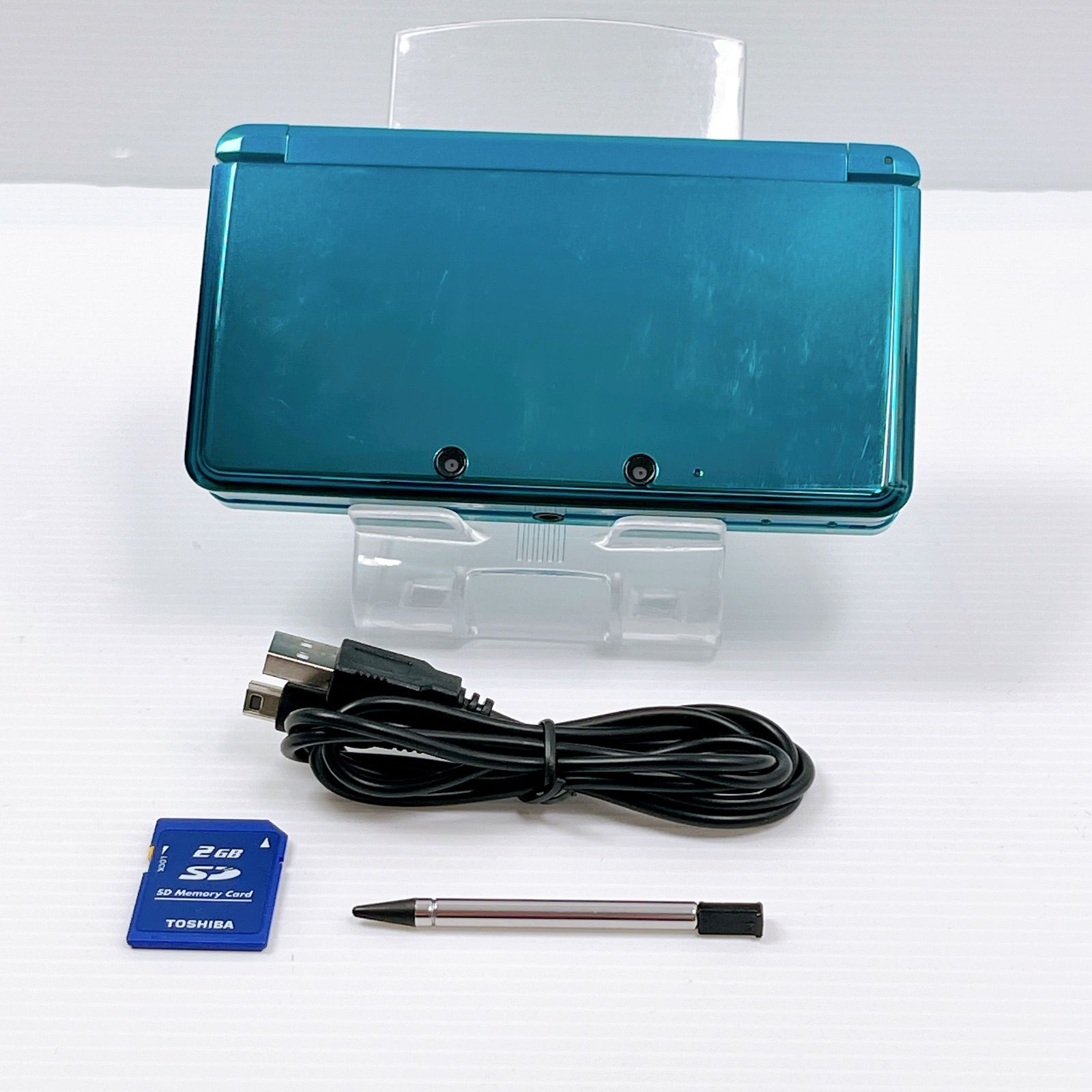 ニンテンドー 3DS アクアブルー 遊べるセット 動作確認済み 良品