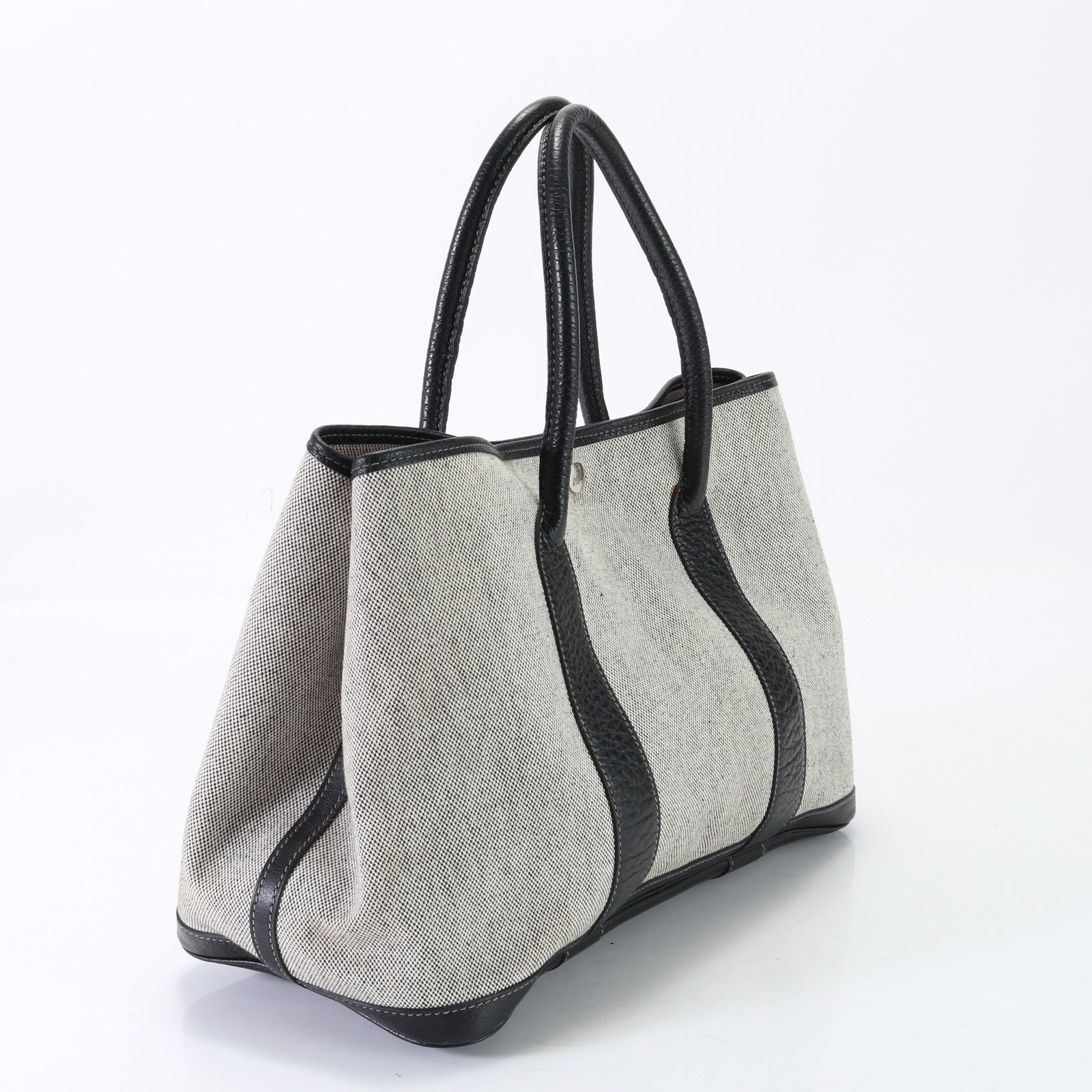 美品 エルメス □G 刻印 ガーデンパーティ PM トワル アッシュ レザー