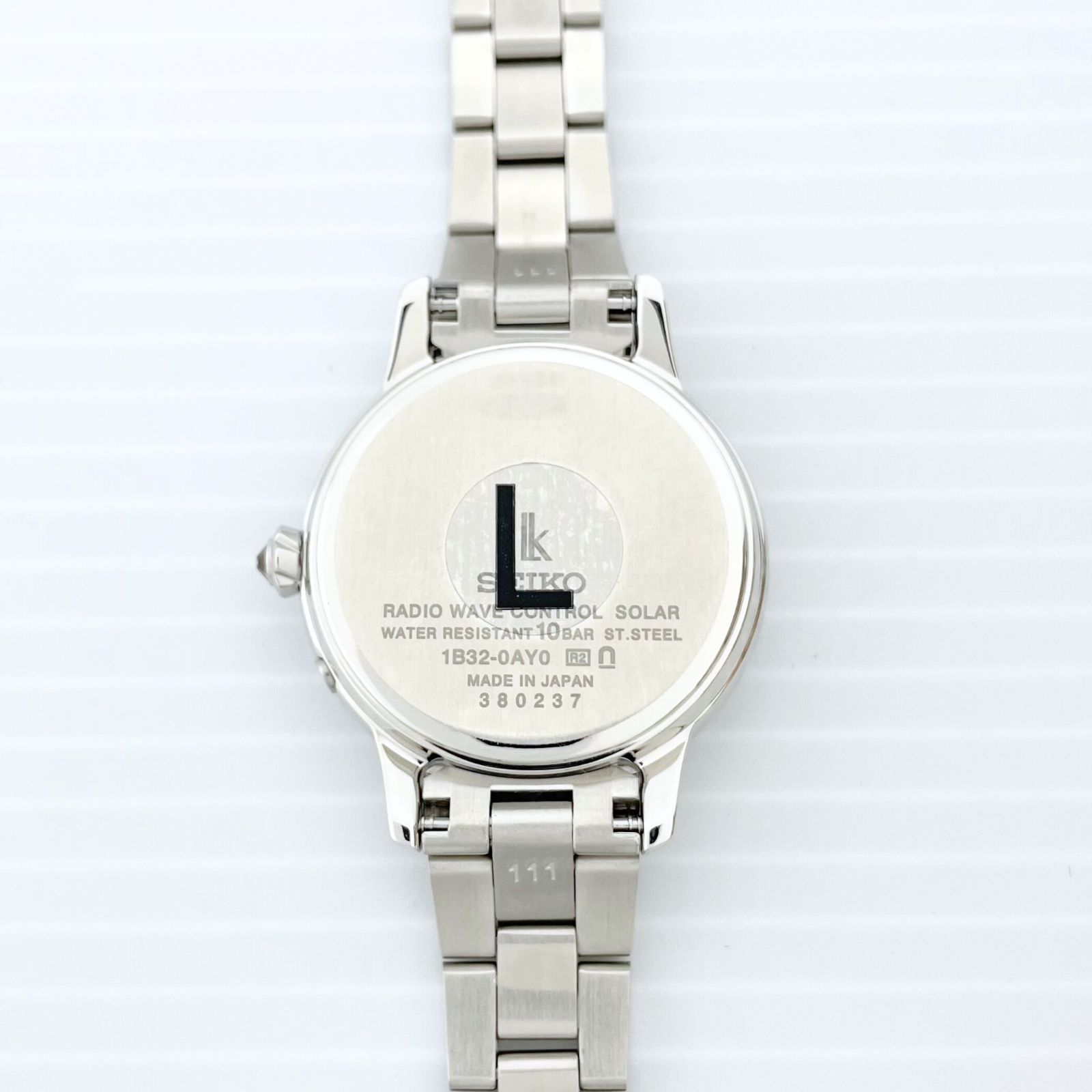 【現行・未使用級・コマ付】セイコー ルキア　電波ソーラー 時計 ラメ　シルバー 稼働・現行・未使用級・コマ付】SEIKO セイコー ルキア 電波