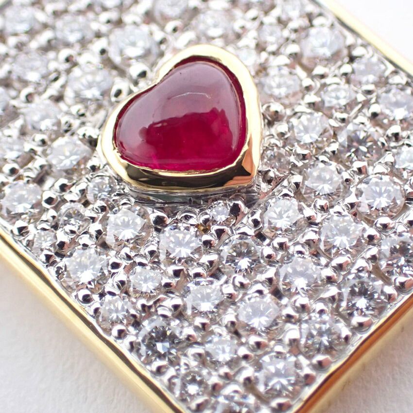 ルビー ダイヤモンド チャーム K18 ルビー サンゴ ダイヤモンド チャーム/ペンダントトップ