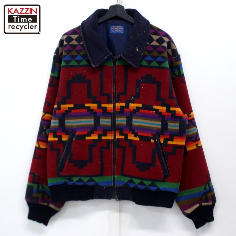 80s USA製 vintage PENDLETON ネイティブ柄 ウール ジャケット