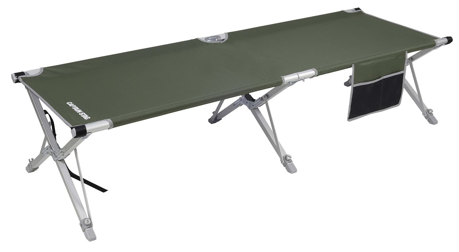 アウトドアベッド ベッド コット 簡単 フィールドGIベッド 耐荷重100kg 収納バッグ付き オリーブ UB-2009