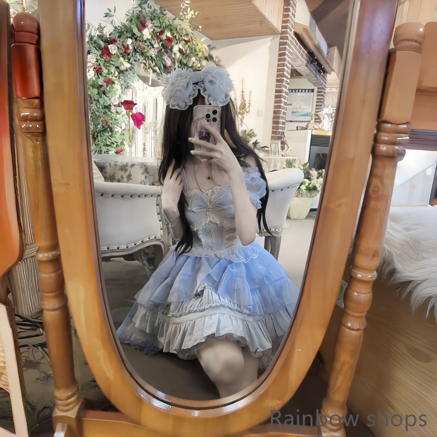 ローズ ロリータドレスコスプレ春夏