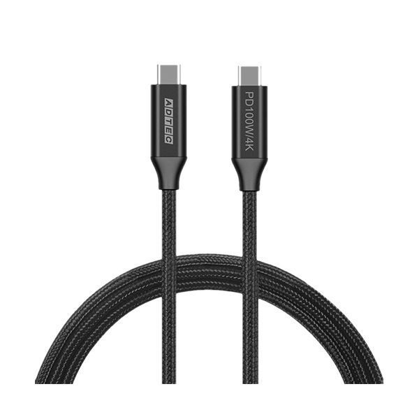 まとめ アドテックType-C to C ケーブル 4K PD100W 10Gbps 1.0m ブラック APC-V1010CC-4KU3G2-B1本 ×3セット