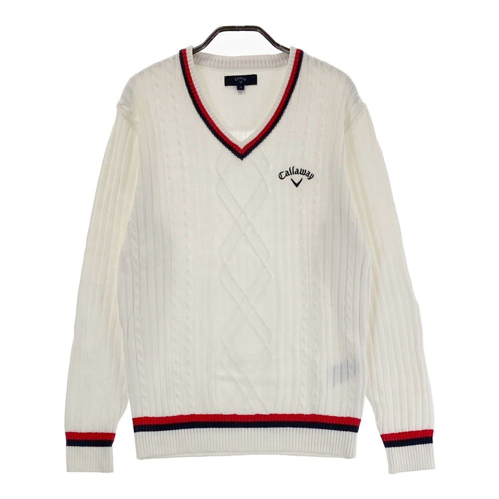 Callaway Vネック セーター ホワイト/ネイビー Callaway Vネック セーター ホワイト/ネイビー 楽天市場】【超美