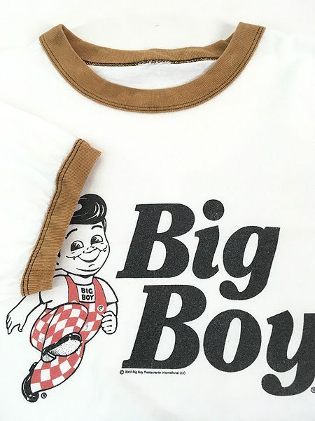 古着 00s Big Boy ハンバーグ グリル レストラン 企業 リンガー T