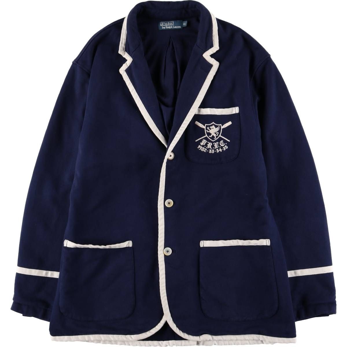 古着 ラルフローレン Ralph Lauren POLO by Ralph Lauren スウェット コットンテーラードジャケット メンズXL相当|eaa584061
