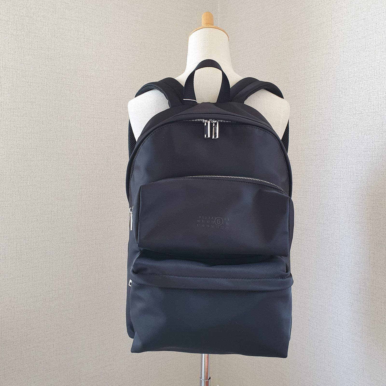 MM 6 Maison Margiela Kids ロゴ バックパック 黒