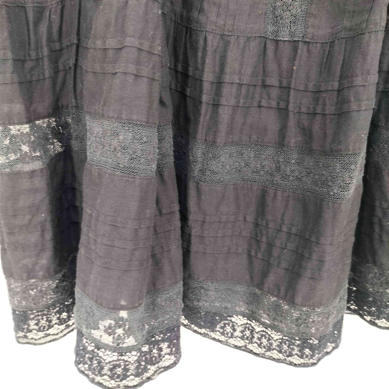 Sara mallika サラマリカ コットン ロングスカート レディースＬ 40%OFF】Sara Mallika サラマリカ カットワークレース ギャザー