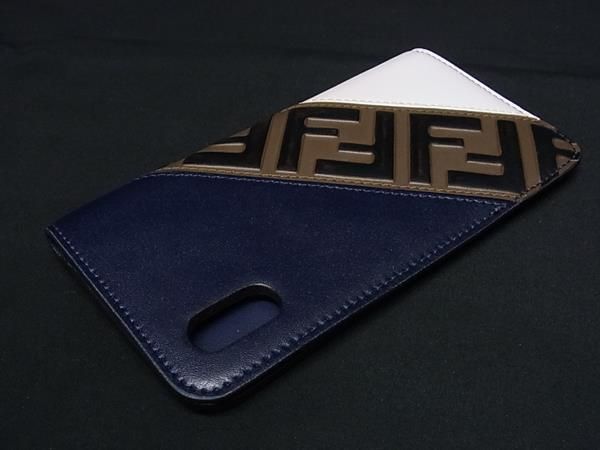□美品□ FENDI フェンディ フィラコラボ ズッカ柄 レザー iPhoneX/XS