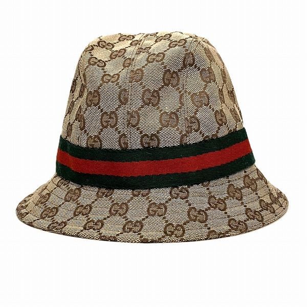 グッチ GUCCI シェリーライン バケットハット GGキャンバス ブランド小物 帽子 ユニセックス