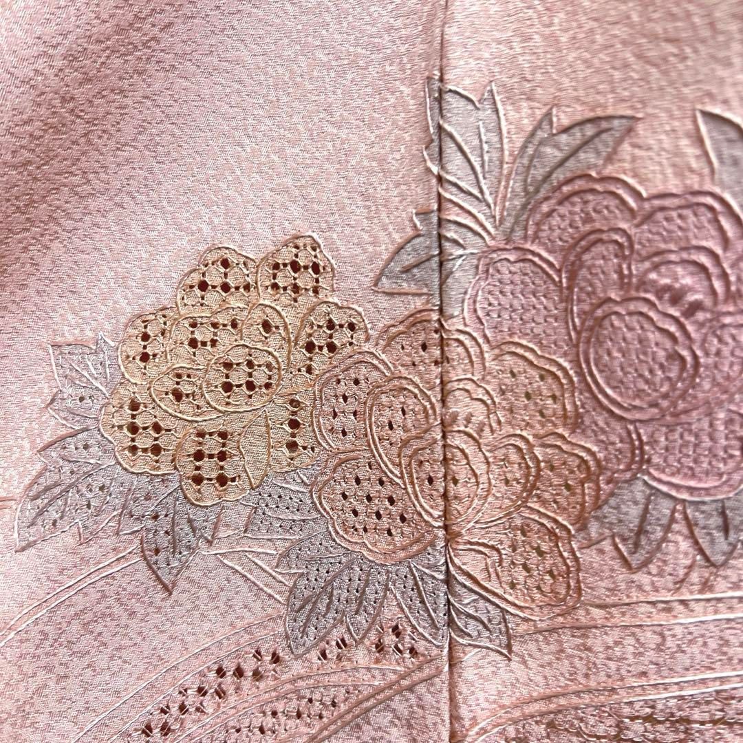 日本刺繍 ＊桔梗と萩＊ 絹のがま口ポーチ・化粧ポーチ