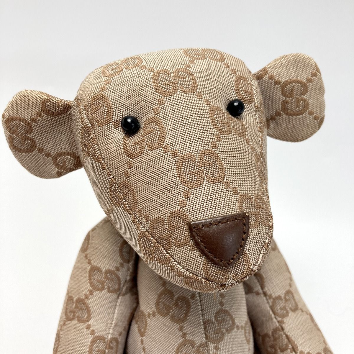 GUCCI グッチ GGキャンバス テディベア 7077722 ベージュ系 ぬいぐるみ
