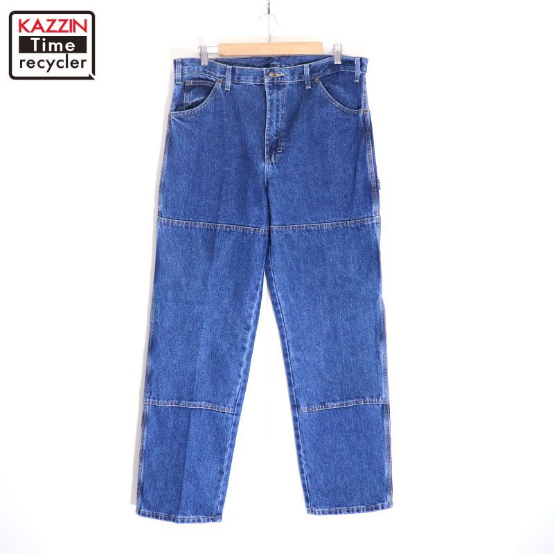 00s Dickies ダブルニー デニム ペインターパンツ メンズ XLサイズ相当 ビッグサイズ オーバーサイズ