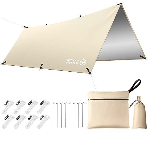 ライトカーキ（300*400cm） OUTDOORMASTER防水タープ テント キャンプ 