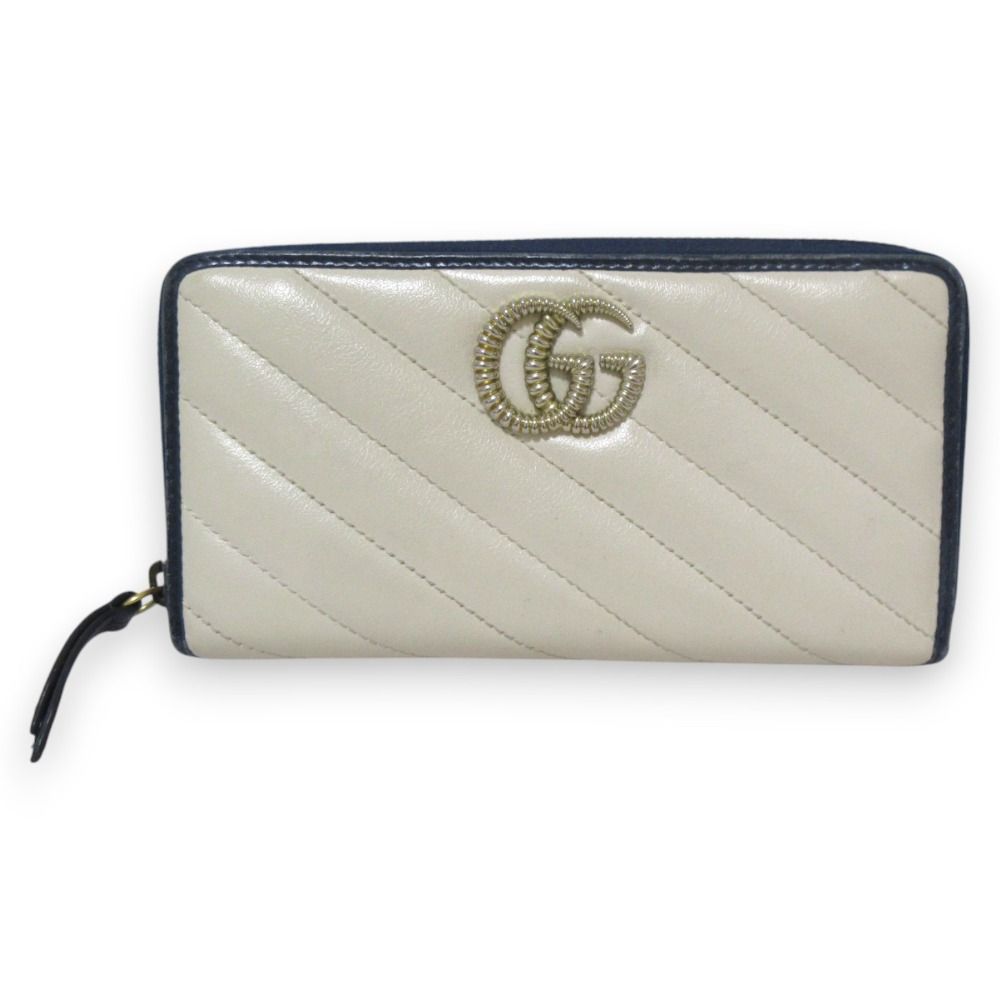 GUCCI 財布 二つ折り マーモント ウォレット ホワイト 【公式通販】
