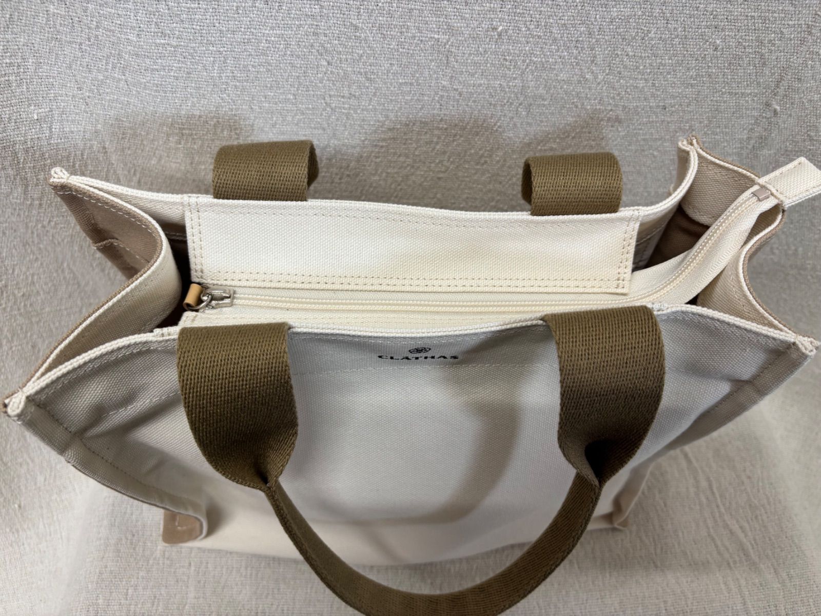 美品】 WH33 CLATHAS/クレイサス トートバッグ オフホワイト