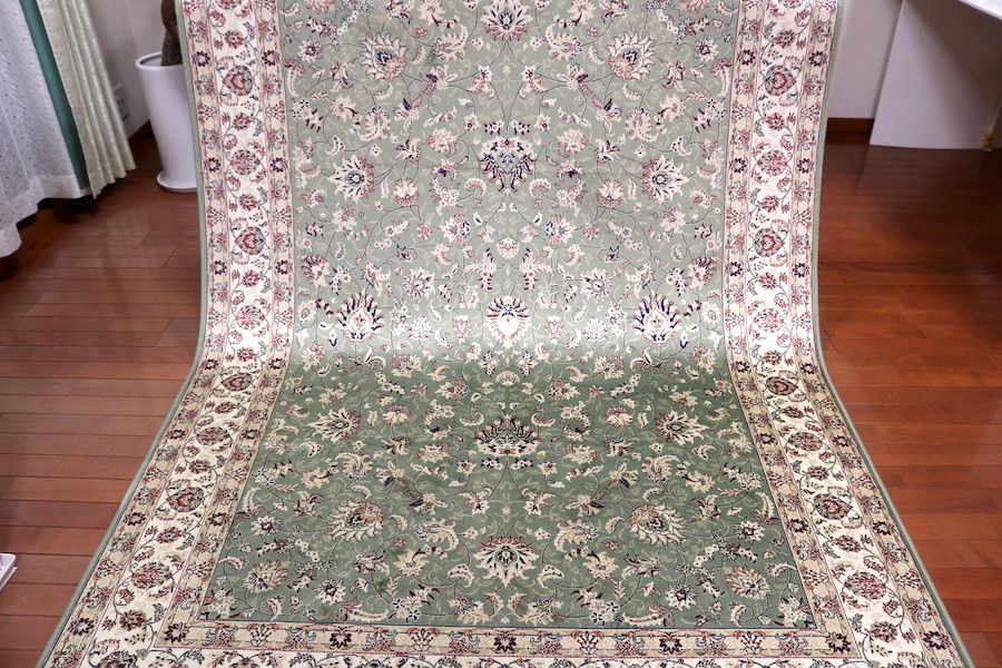 ペルシャ柄絨毯 160×230 新品未使用 ラグ カーペット アイボリー 訳