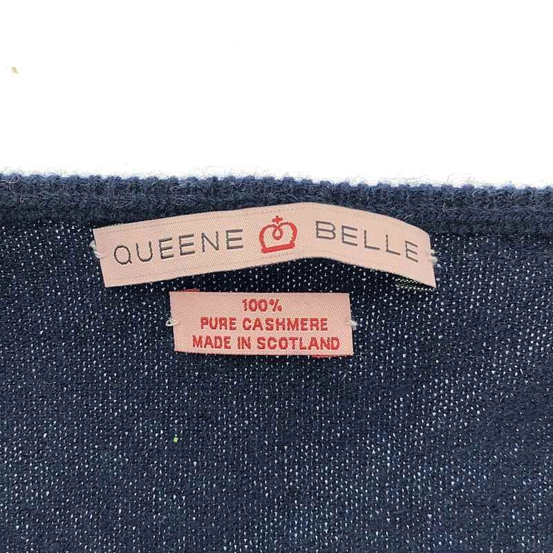 QUEENE and BELLE / クイーンアンドベル | カシミヤ ハンドメイド インターシャ プルオーバー ニット | F | ネイビー | レディース QUEENE and BELLE / クイーンアンドベル | カシミヤ