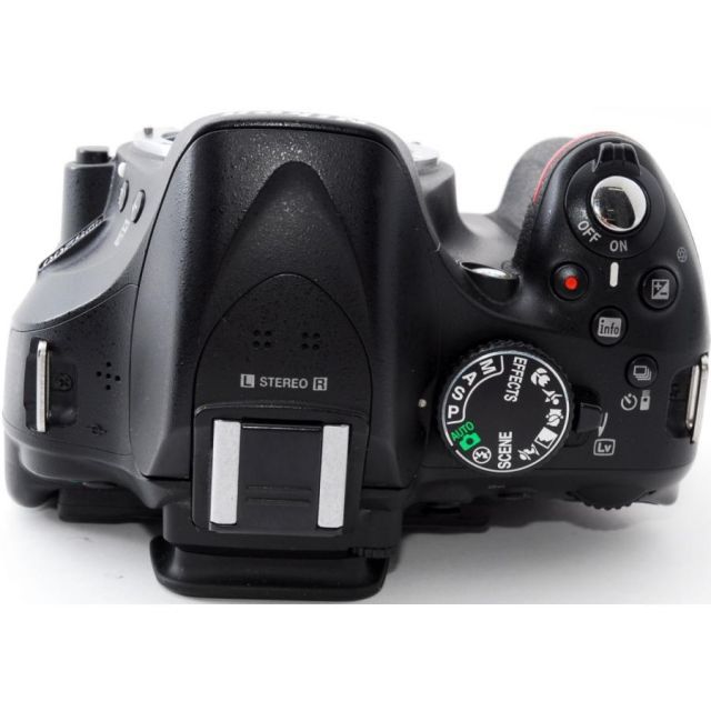ニコン デジタル一眼 Nikon D5200 レンズキット ブラック 中古 新品SD