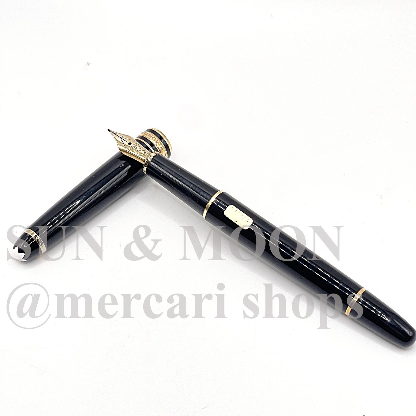美品 モンブラン 万年筆 144 EF ブラック 中白 14金ニブ モンブラン