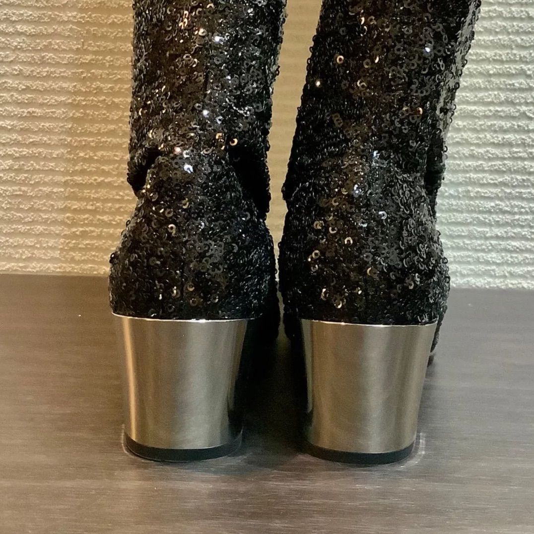 特価ブランド 未使用 ロジェヴィヴィエ Roger Vivier スパンコール ニーハイ 靴
