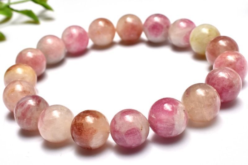１点物 高発色 シリカ共生 ウォーターメロントルマリン 10.5mm ブレスレット パワーストーン 天然石 _MB165 NEXPOTALLINN_EU