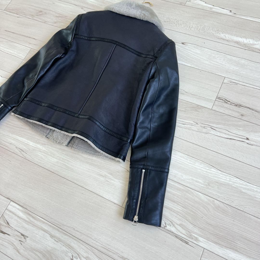 【極美品】DAMA collectionリアルムートンレザー ライダース　ファー 極美品】DAMA collectionリアルムートンレザー ライダース